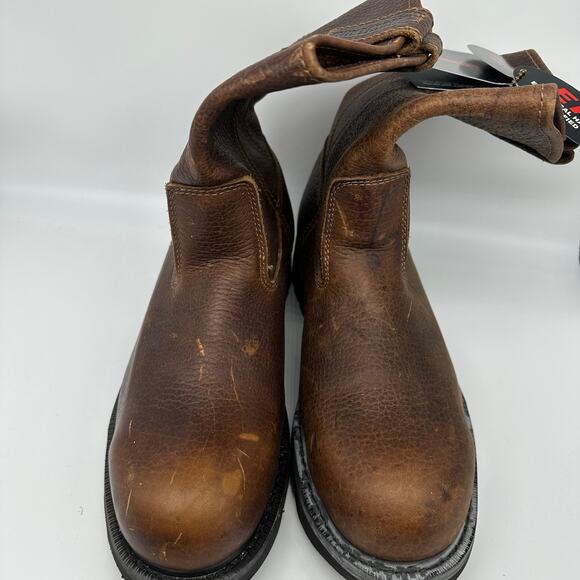 Wolverine Steel Toe Brown Leather Slip Resistant Mens Work Boot Size 11 Wide NWT - Picture 8 of 16